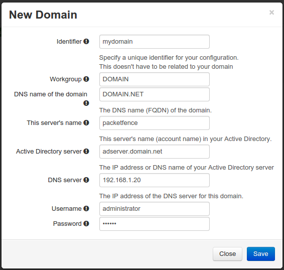 Adding a new domain