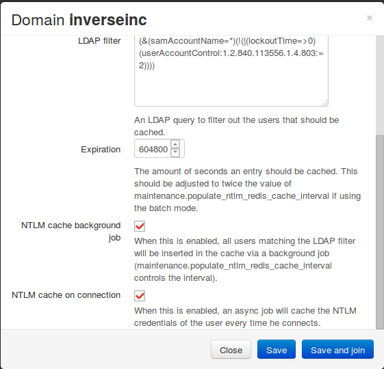 Domain NTLM cache