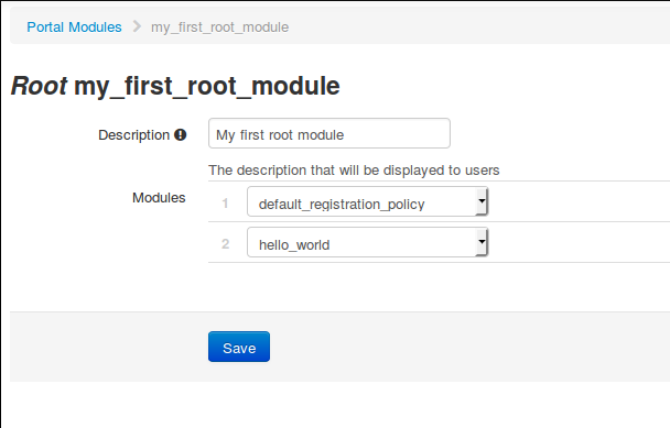 Hello World in my_first_root_module