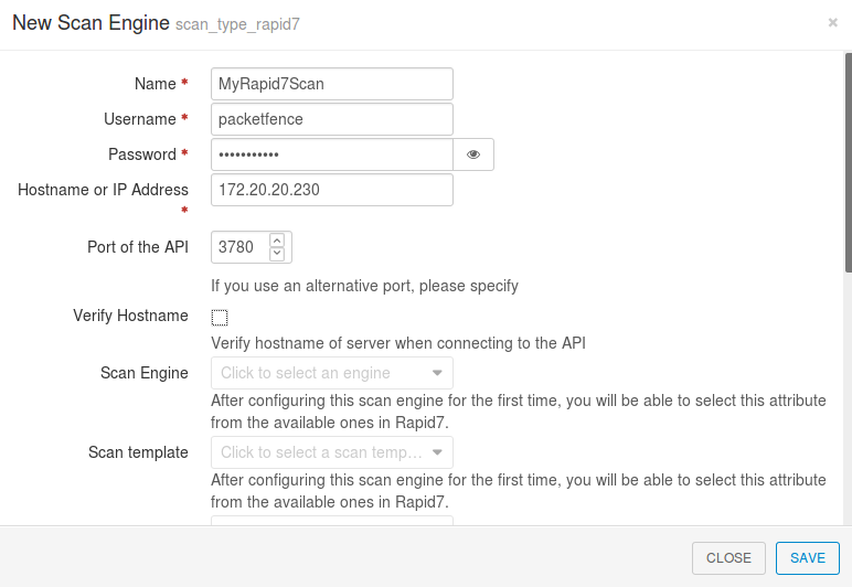 Rapid7 PacketFence config