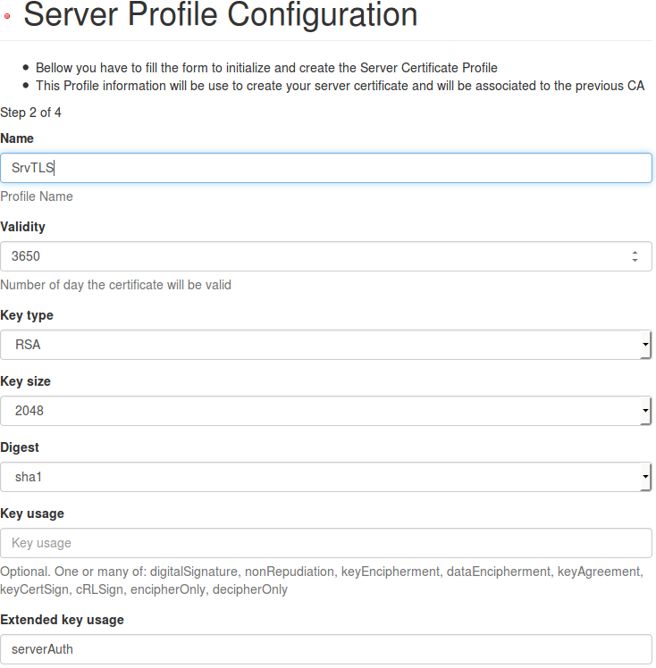 RADIUS server certificate