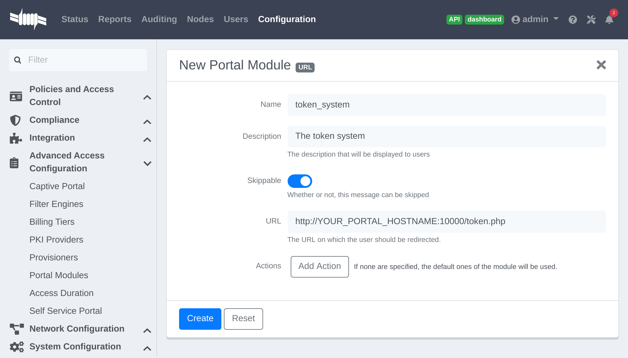 Token system