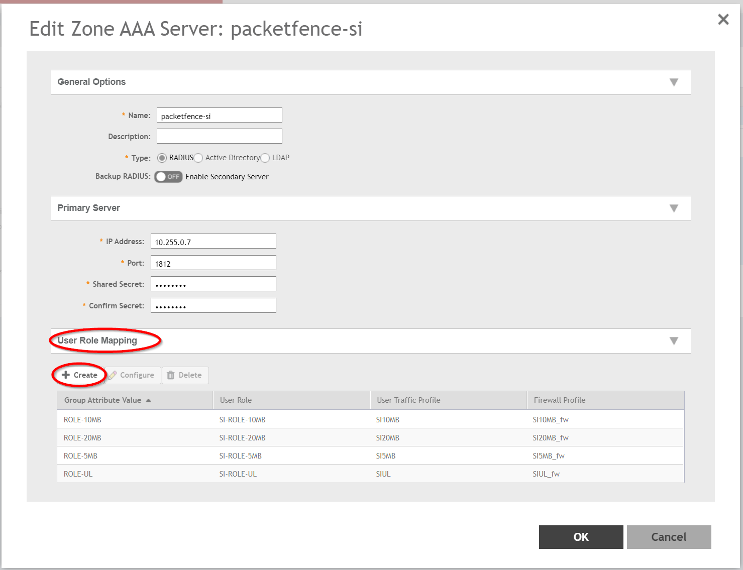 Ruckus SmartZone Add User Role Mappings to RADIUS server