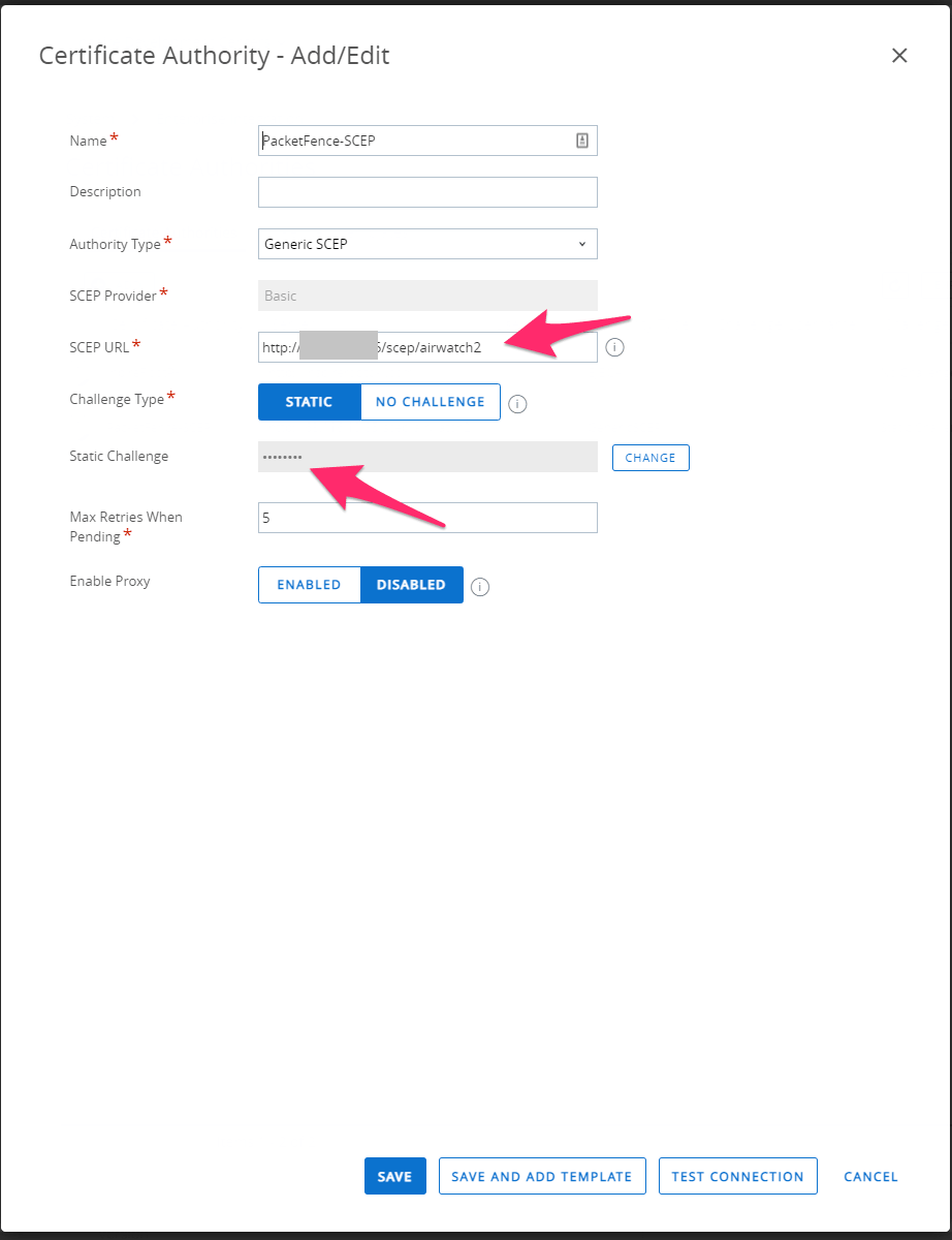 Create the Certicate Authority (SCEP)