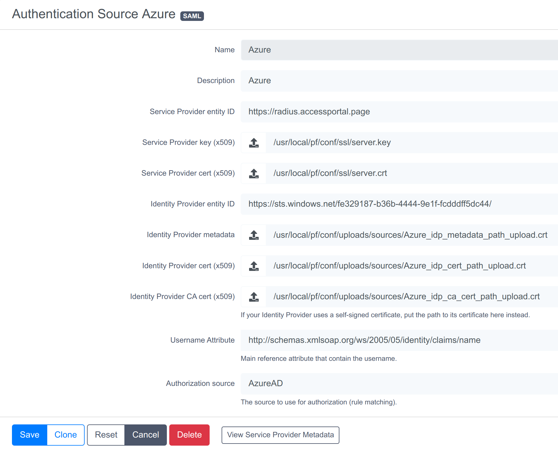 Azure SAML SSO