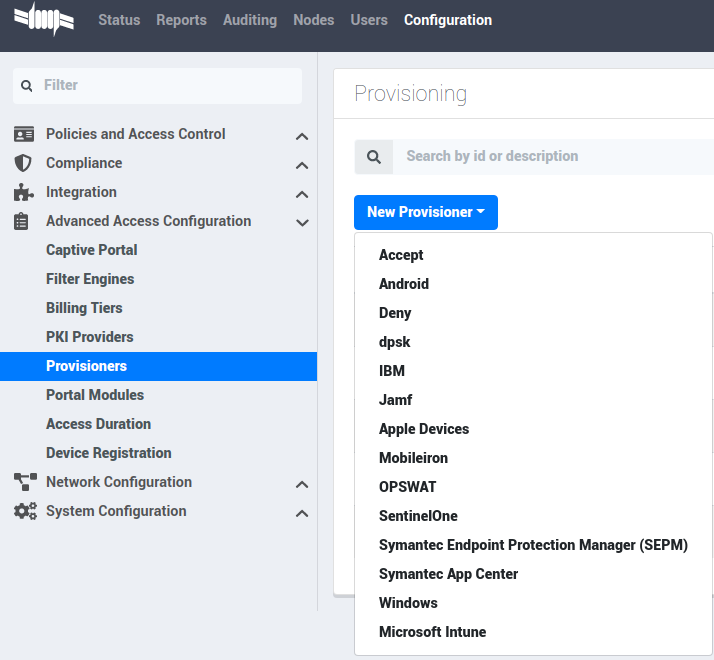 Intune PacketFence configuration