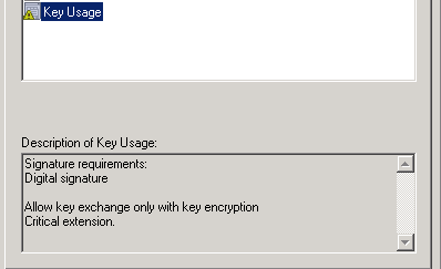Mandatory Key Usage
