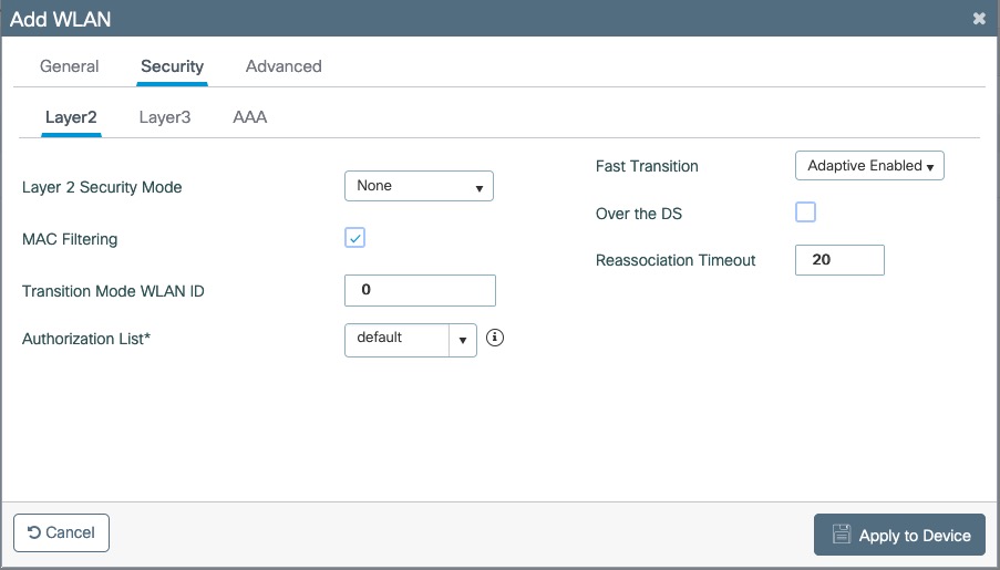 Add PF-WebAuth WLAN